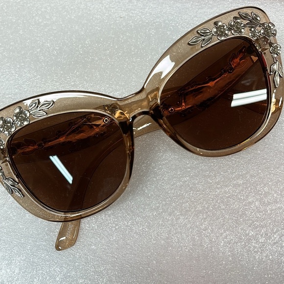 Anthropologie Floral Trimmed Sunglasses New - Picture 8 of 9